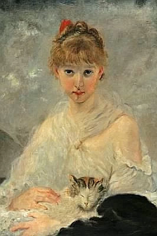 Charles Joshua Chaplin - Ragazza con gatto, o La favorita